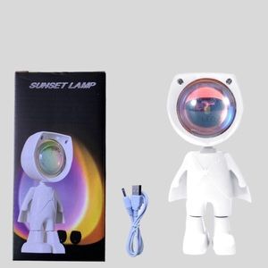 Robot sunset light astronaut sunset atmosphere photo supplement light astronau